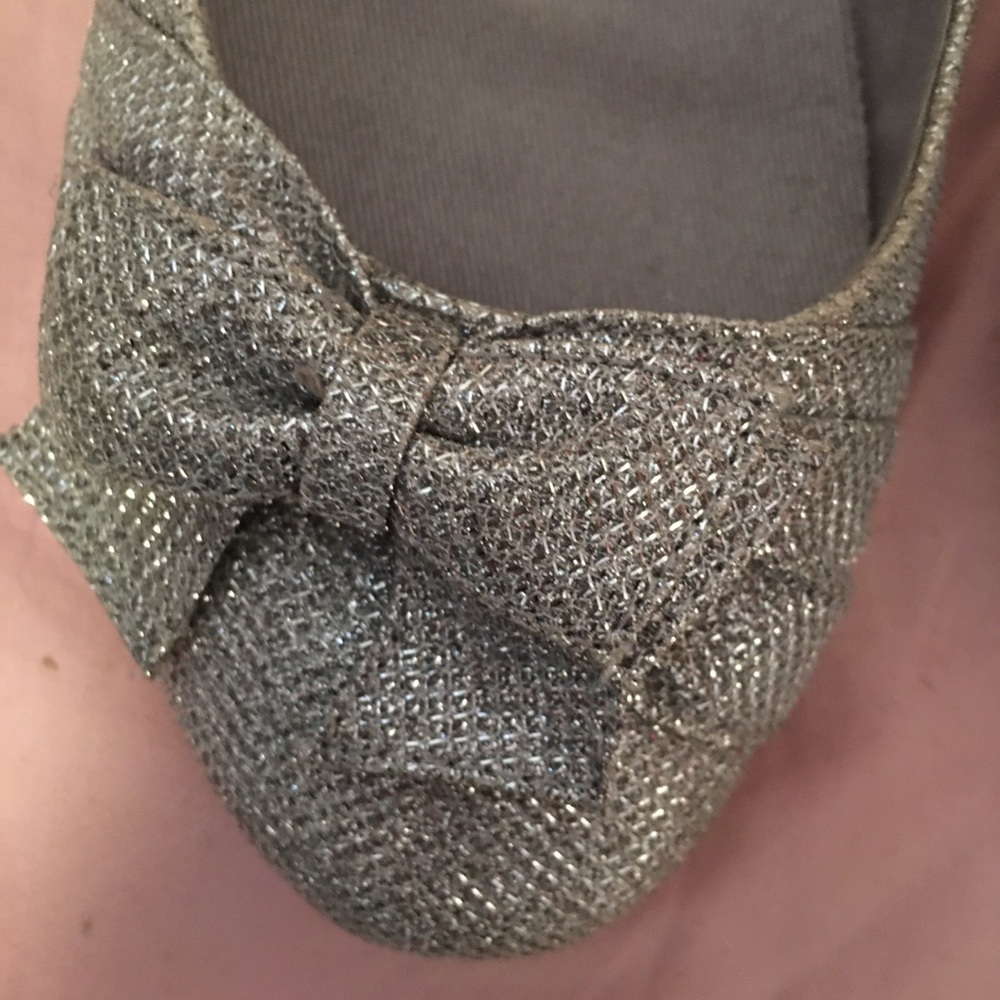 SO Silver Sparkle Flats Size 9 - Picture 4 of 5
